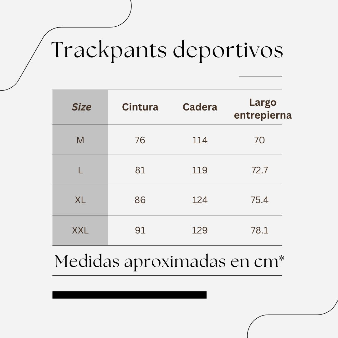 Guía de tallas - Dusk - Trackpant deportivo