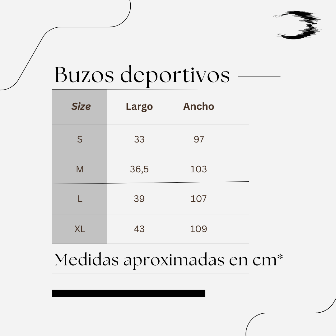 Guía de tallas - 0915 - Buzo Nova Dusk