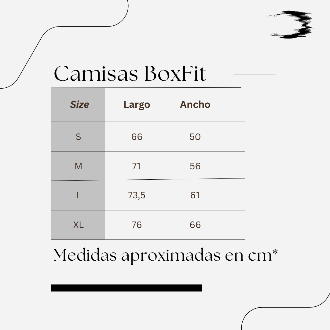 Guía de tallas - 0915 - BoxyFit Nova Dusk