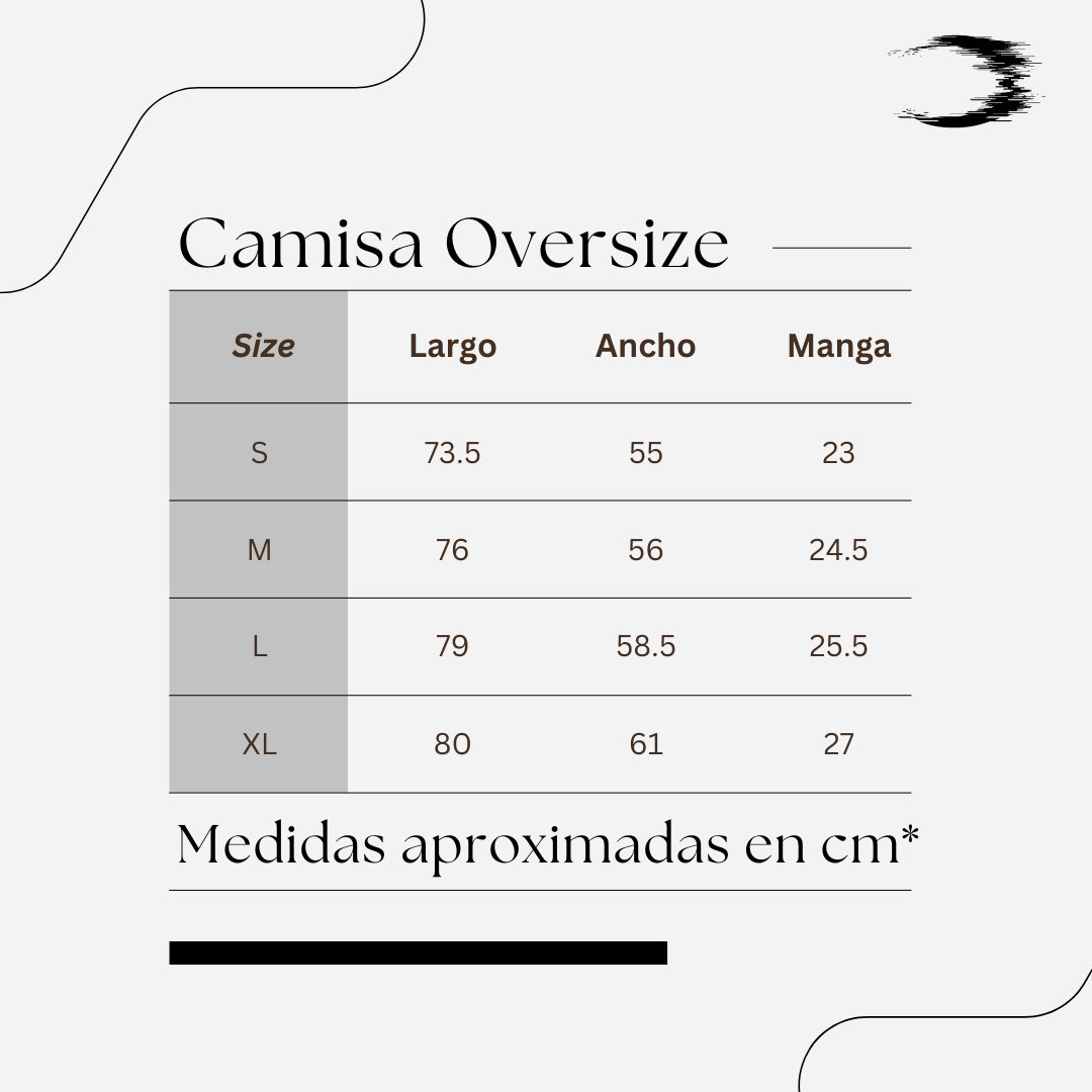 Guía de tallas - 0915 - Oversize Nova Dusk